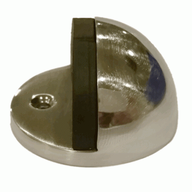 1 Inch Low Profile Floor Mounted Bumper Door Stop (Satin Nickel) COPPER MOUNTAIN HARDWARE