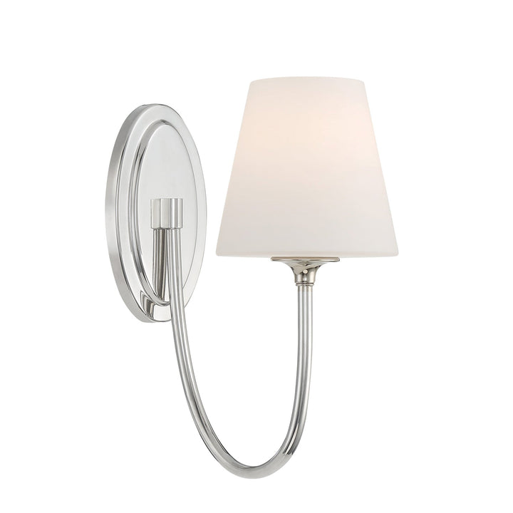 Crystorama Crystorama Juno 1 Light Polished Nickel Sconce