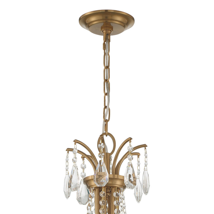 Crystorama Crystorama Karrington 8 Light Aged Brass Chandelier