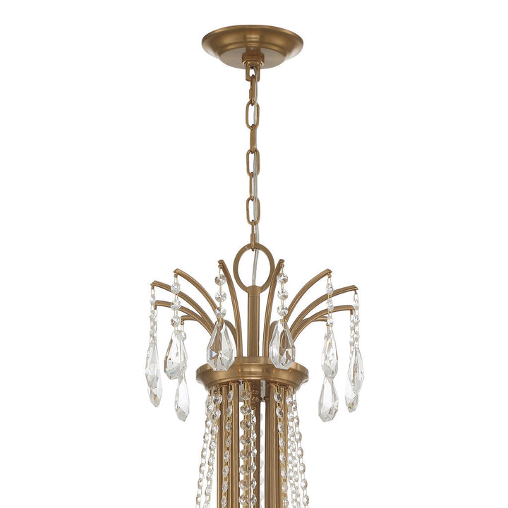 Crystorama Crystorama Karrington 12 Light Aged Brass Chandelier