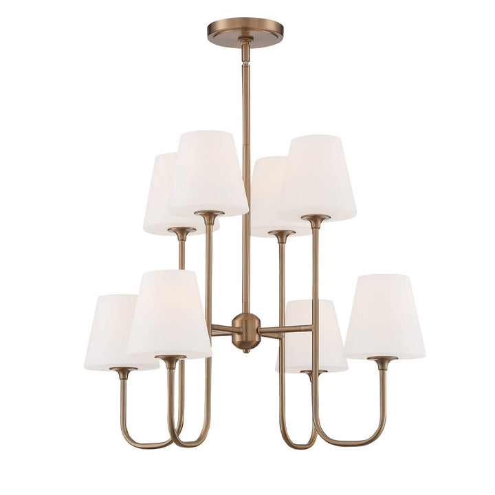Crystorama Crystorama Keenan 8 Light Vibrant Gold Chandelier
