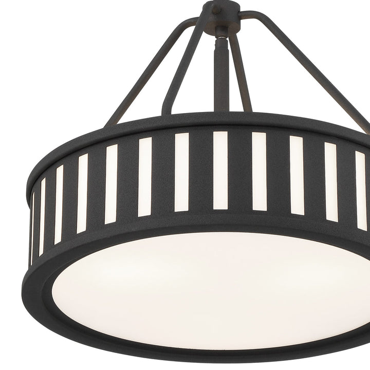 Crystorama Crystorama Kendal 3 Light Black Forged Mini Chandelier