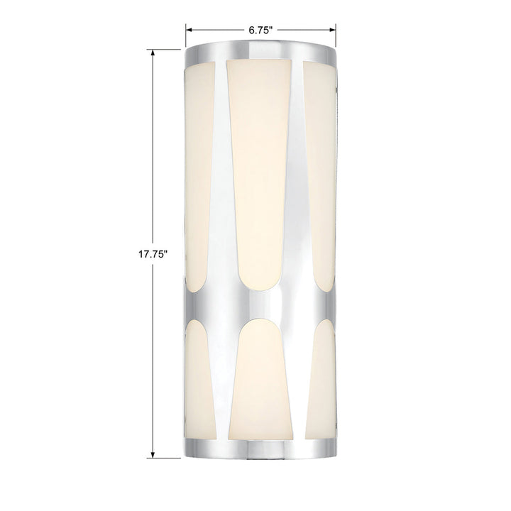 Crystorama Crystorama Royston Integrated LED Polished Chrome Sconce