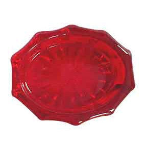 Glass Ruby Red Oval Salt Cellar COPPER MOUNTAIN HARDWARE