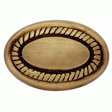 1 1/2 Georgian Roped Oval Cabinet Knob (Several Finishes Available)