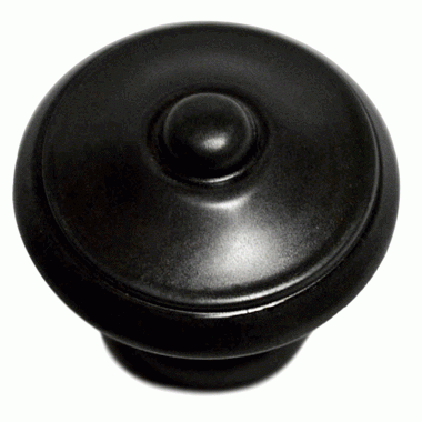 1 1/4 Inch Colonial Button Knob (Black Bronze Finish) COPPER MOUNTAIN HARDWARE