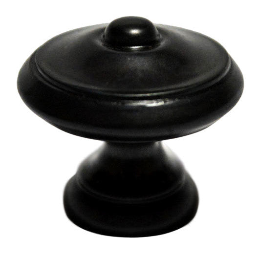 1 1/4 Inch Colonial Button Knob (Black Bronze Finish) COPPER MOUNTAIN HARDWARE