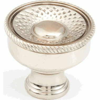 1 1/4 Inch Symphony Sonata Round Cabinet Knob (White Brass Finish) SCHAUB