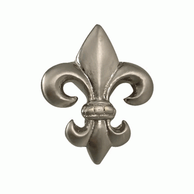 1 5/8 Inch Fleur de Lis Knob (Satin Nickel Finish) COPPER MOUNTAIN HARDWARE