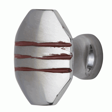 Aged 1 Inch Pure Brass Art Deco Cabinet Knob (Satin Nickel Finish) COPPER MOUNTAIN HARDWARE