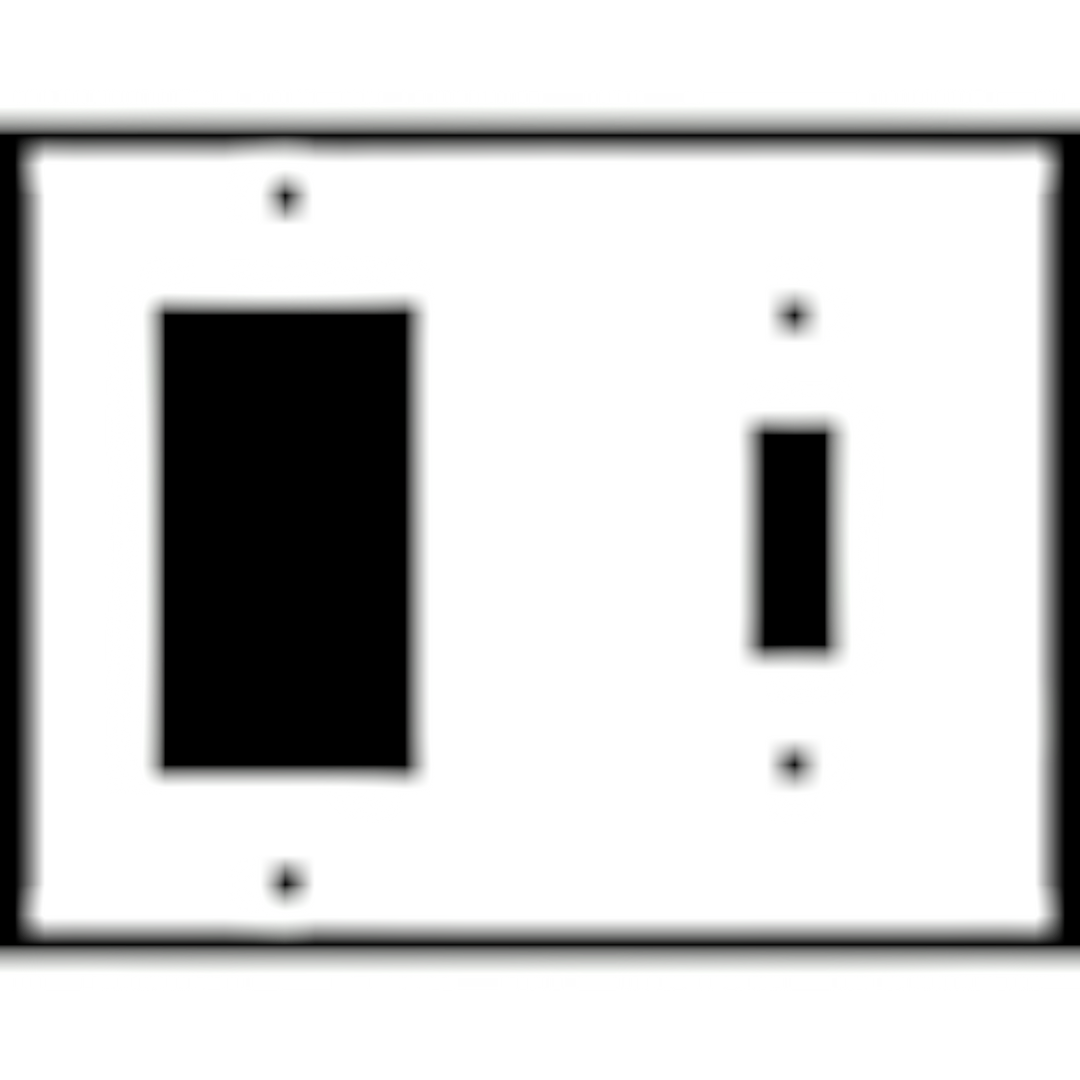 Bamboo Style Wall Plate (Bright Nickel Finish)