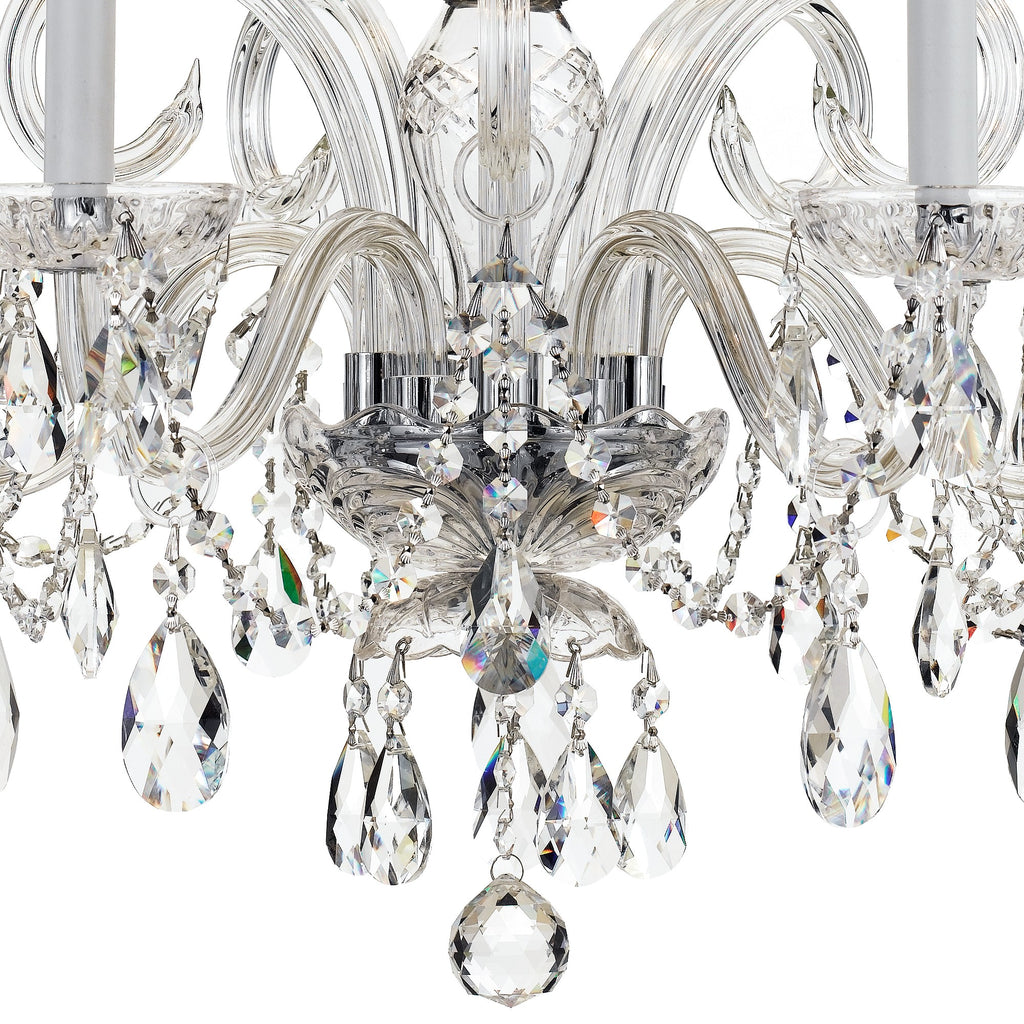 Crystorama Crystorama Traditional Crystal 5 Light Hand Cut Crystal Polished Chrome Chandelier