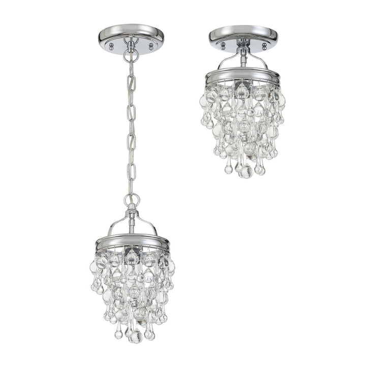 Crystorama Crystorama Calypso 1 Light Crystal Teardrop Polished Chrome Mini Pendant