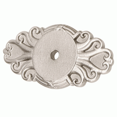2 1/2 Inch Ribbon & Reed Back Plate For Cabinet Knob (Brushed Nickel Finish) EMTEK