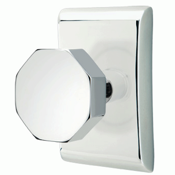 Emtek Solid Brass Octagon Door Knob Set With Neos Rosette (Several Finish Options) EMTEK