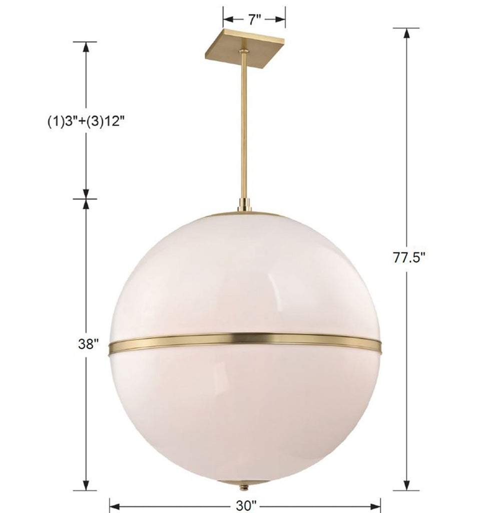 Crystorama Crystorama Brian Patrick Flynn Truax 4 Light Aged Brass Chandelier