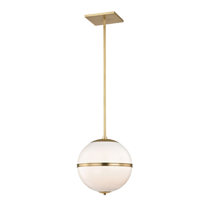 Crystorama Crystorama Brian Patrick Flynn Truax 1 Light Aged Brass Mini Pendant