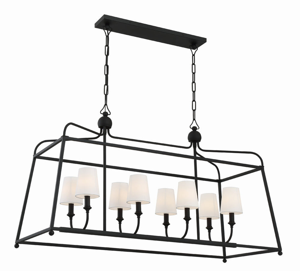 Crystorama Crystorama Libby Langdon Sylvan 8 Light Black Forged Chandelier