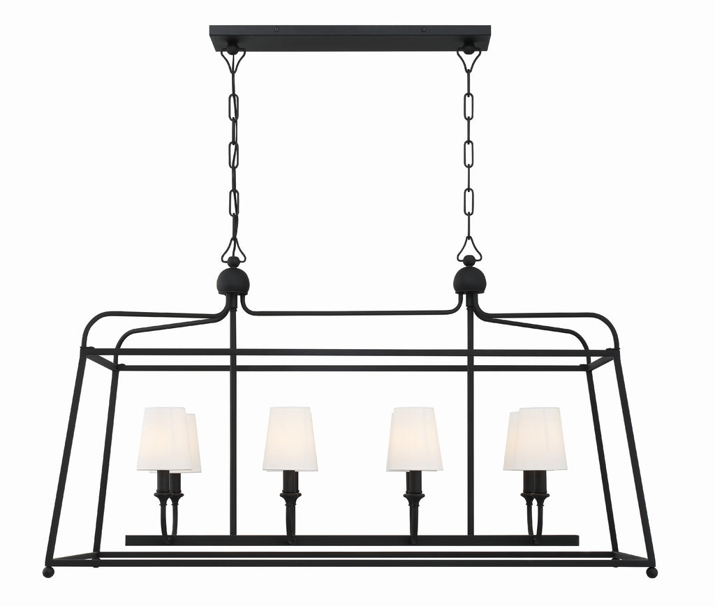 Crystorama Crystorama Libby Langdon Sylvan 8 Light Black Forged Chandelier