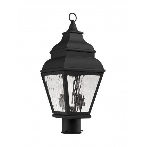 2 Light Black Outdoor Post Top Lantern Livex