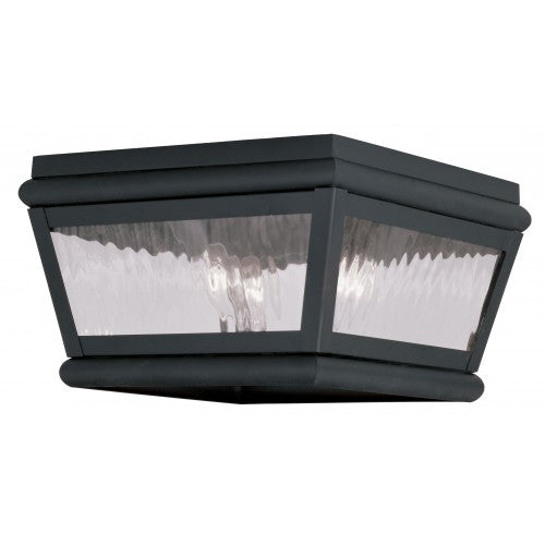 2 Light Charcoal Outdoor Ceiling Mount Livex