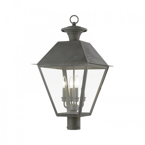 4 Light Charcoal Outdoor Extra Large Post Top Lantern Livex