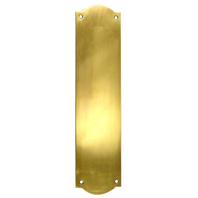 12 Inch Solid Brass Oval Push Plate COPPER MOUNTAIN HARDWARE