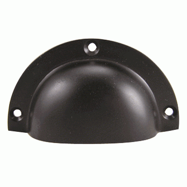 3 1/2 Inch Solid Brass Traditional Cup Pull (Black Bronze Finish) COPPER MOUNTAIN HARDWARE