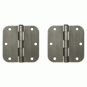 3 1/2 Inch x 3 1/2 Inch Steel Hinge (Antique Nickel Finish) DELTANA