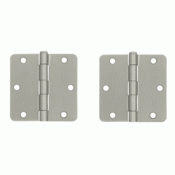 3 1/2 Inch x 3 1/2 Inch Steel Hinge (Brushed Nickel Finish) DELTANA