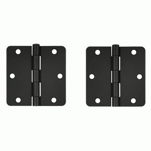 3 1/2 Inch x 3 1/2 Inch Steel Hinge (Oil Rubbed Bronze Finish) DELTANA
