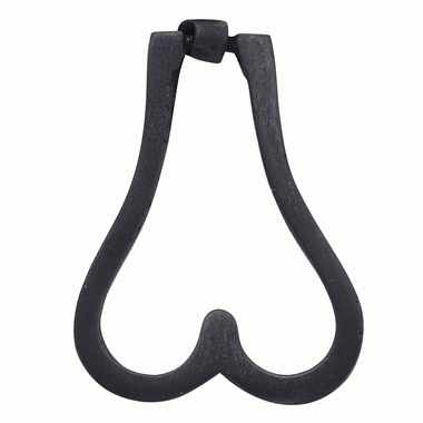 2 1/8 Inch Heart-Shaped Ring Pull (Black Bronze Finish) COPPER MOUNTAIN HARDWARE