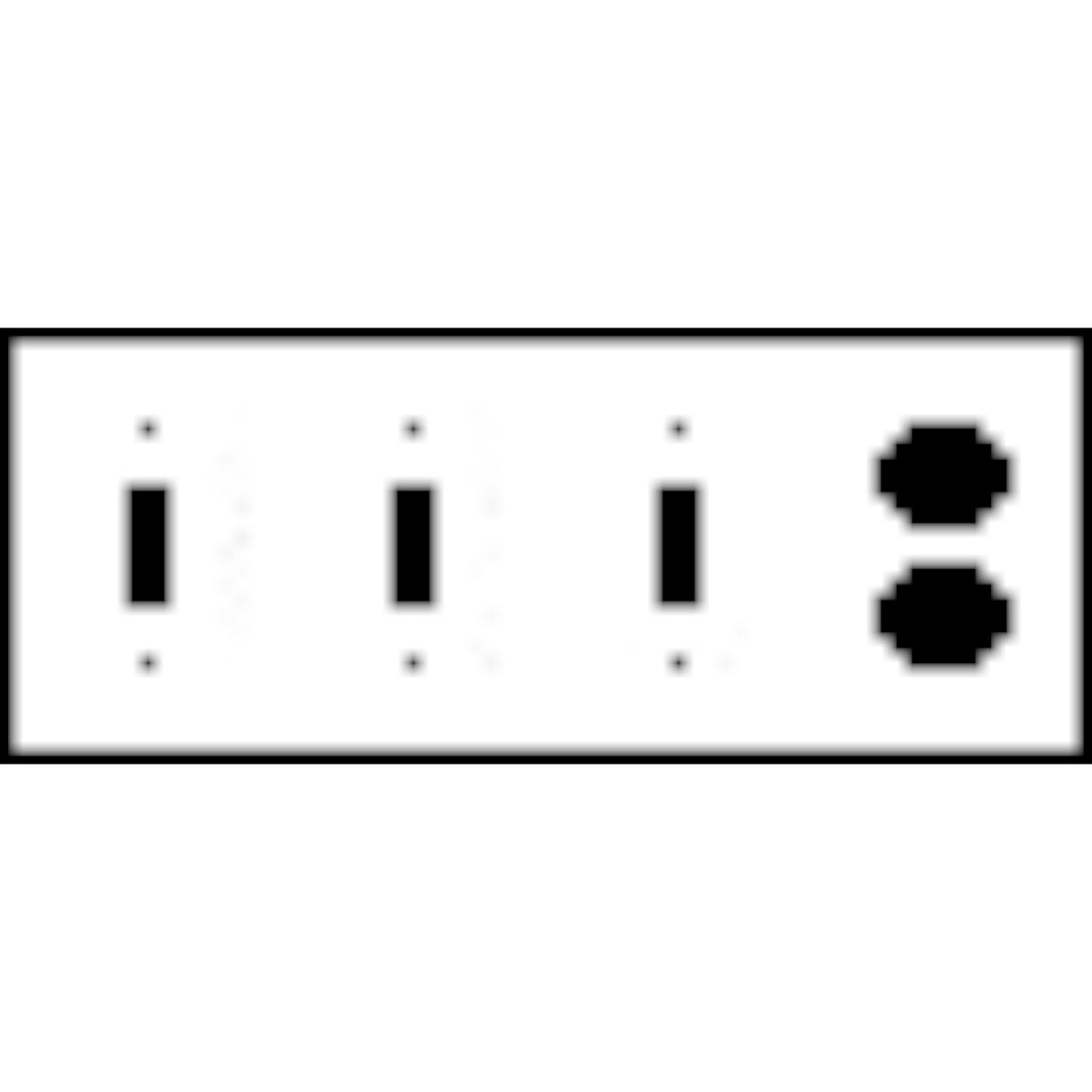 Bamboo Style Wall Plate (Matte Nickel Finish)