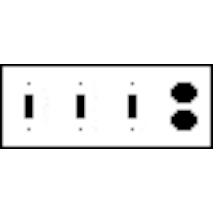 Bamboo Style Wall Plate (Matte Nickel Finish)