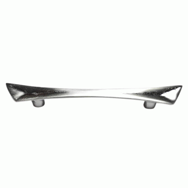 4 1/2 Inch (3 Inch c-c) Pyramid Curve Handle (Satin Nickel Finish) COPPER MOUNTAIN HARDWARE