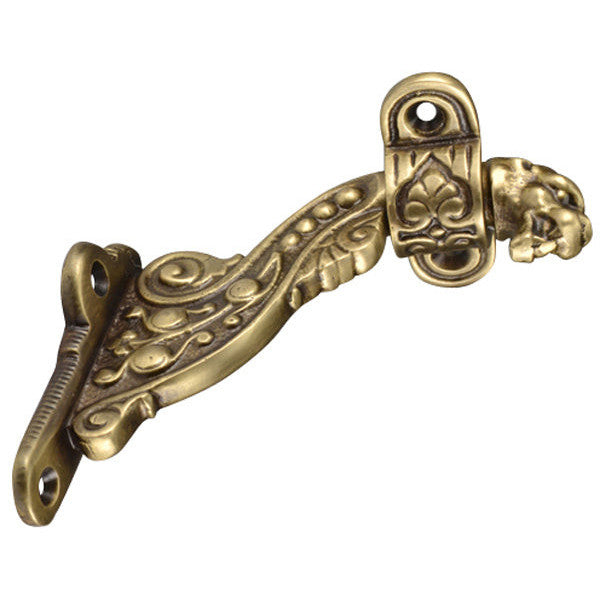 4 Inch Solid Brass Lost Cast Wax Lion Head Stair Rail Bracket (Several Finishes Available)