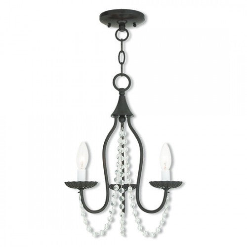 3 Light English Bronze Chandelier Livex