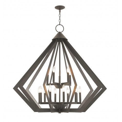 15 Light Bronze Foyer Chandelier Livex