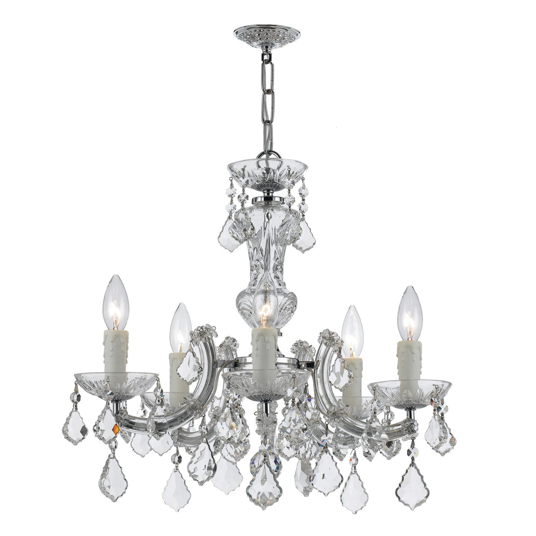 Crystorama Crystorama Maria Theresa 5 Light Swarovski Strass Crystal Polished Chrome Chandelier