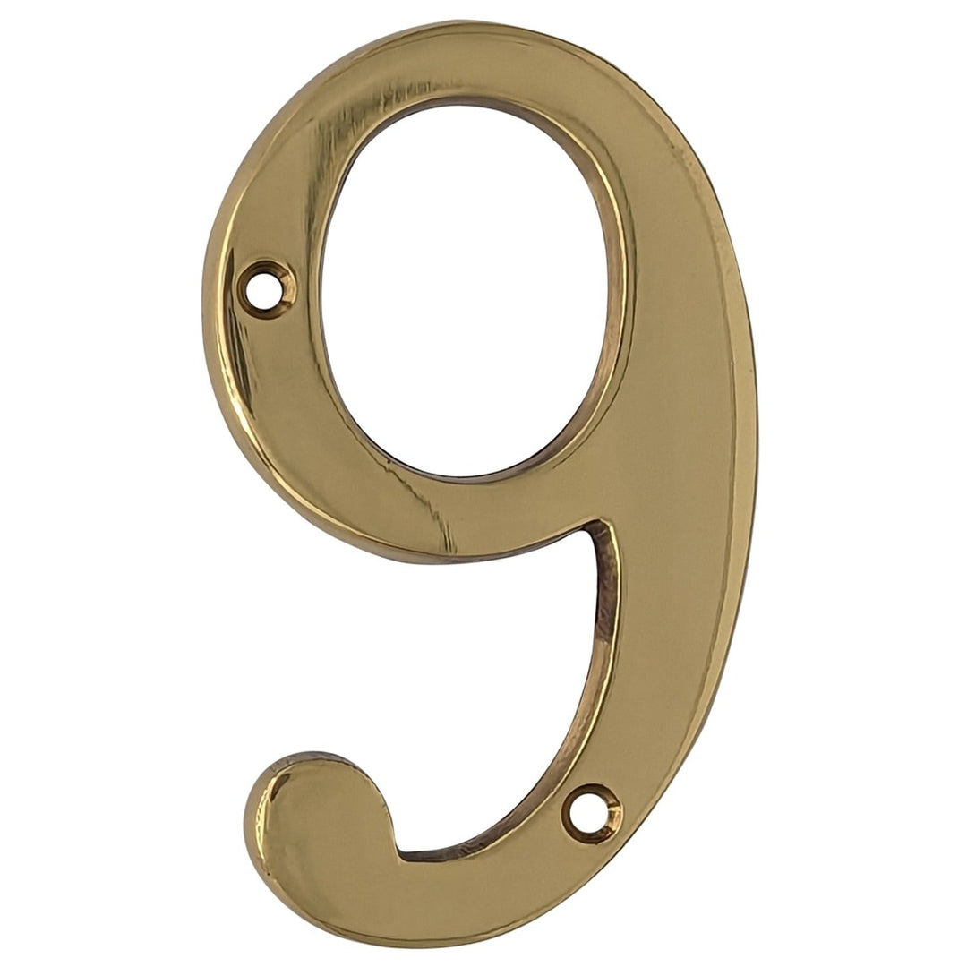 COPPER MOUNTAIN HARDWARE Solid Brass 4 Inch Tall Number 6