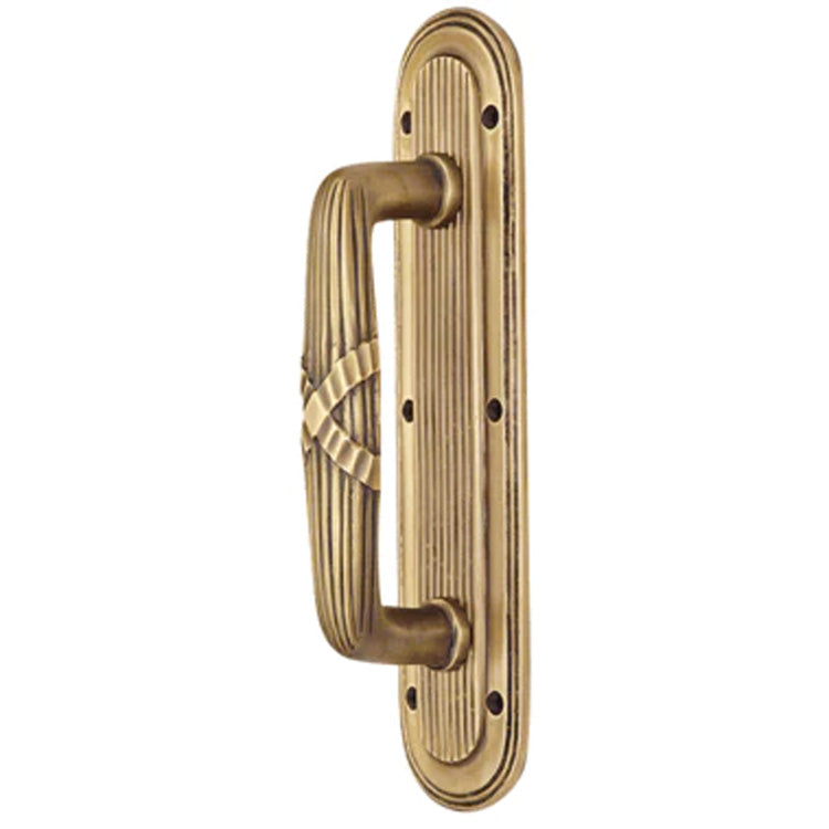 10 1/2 Inch Art Deco Style Door Pull and Plate COPPER MOUNTAIN HARDWARE