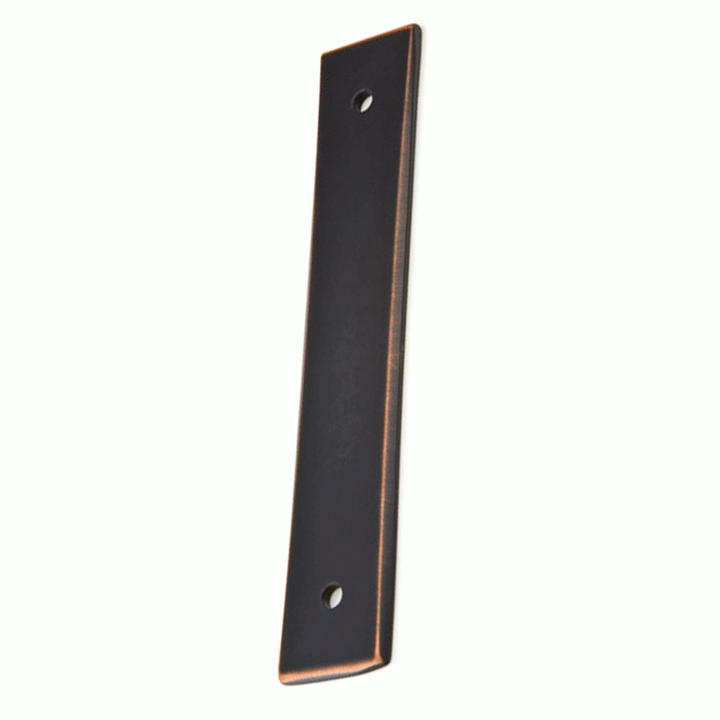 5 1/8 Inch (4 Inch c-c) Neos Back Plate Venetian Rubbed Bronze Finish EMTEK