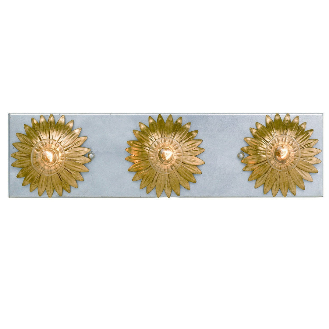 Crystorama Crystorama Broche 3 Light Antique Gold + Antique Silver Bathroom Vanity