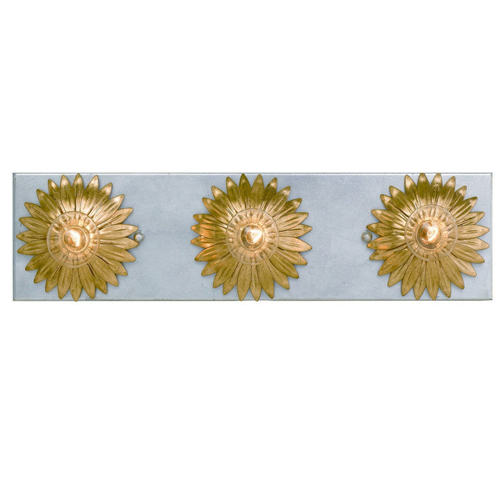 Crystorama Crystorama Broche 3 Light Antique Gold + Antique Silver Bathroom Vanity