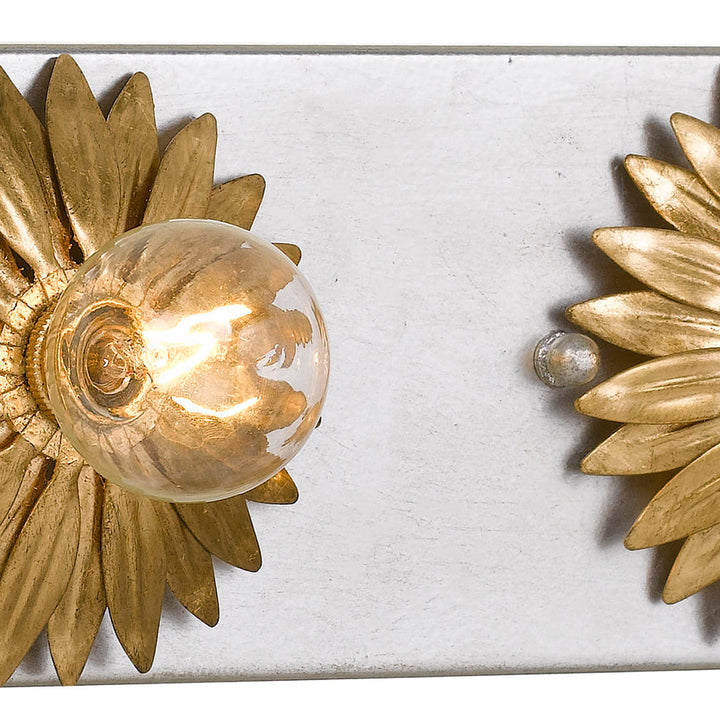 Crystorama Crystorama Broche 3 Light Antique Gold + Antique Silver Bathroom Vanity