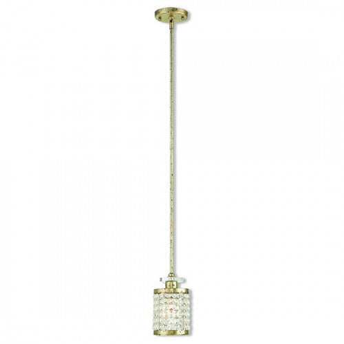 1 Light Winter Gold Single Pendant Pendant Livex