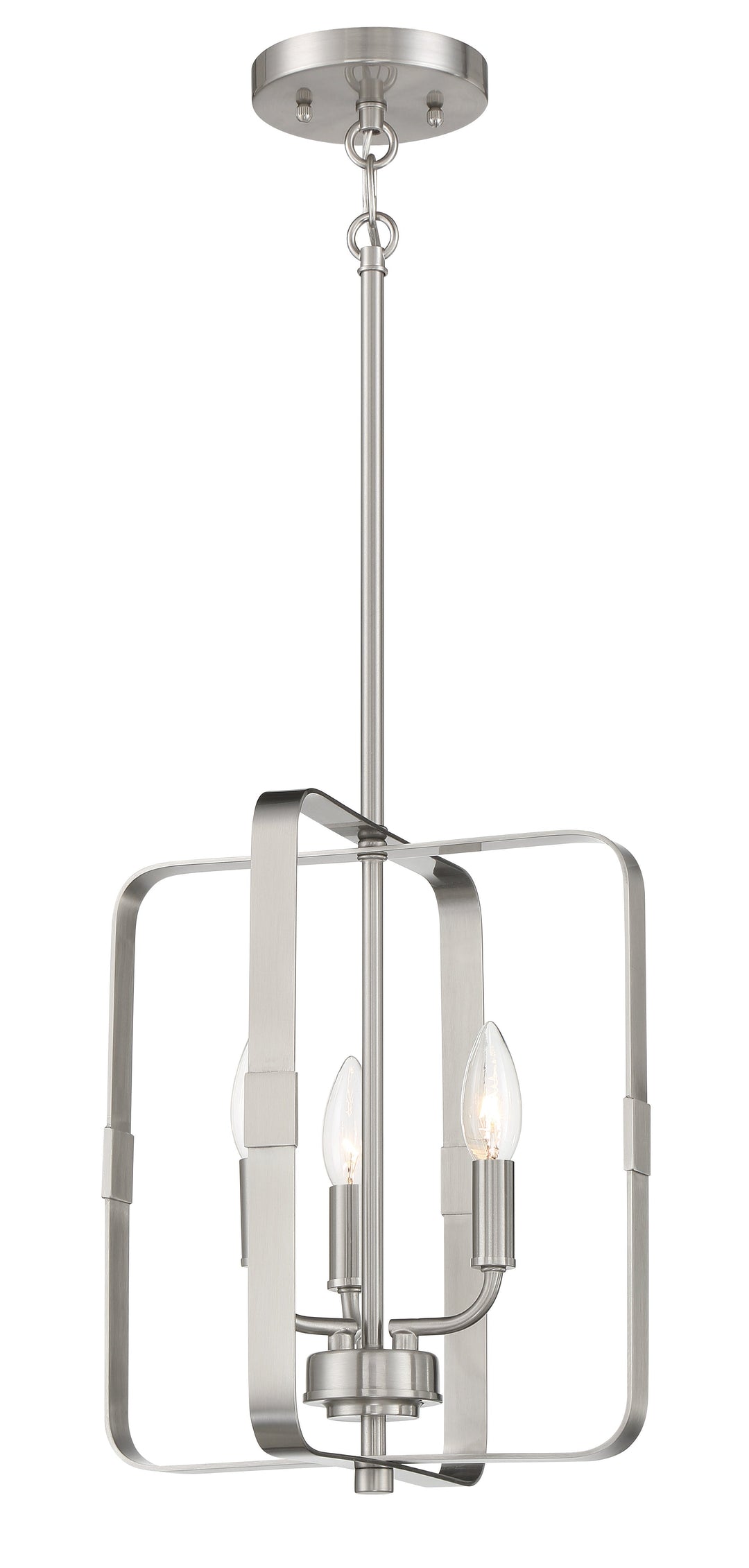 Stowe 3 Light Foyer in Brushed Polished Nickel Pendant Craftmade