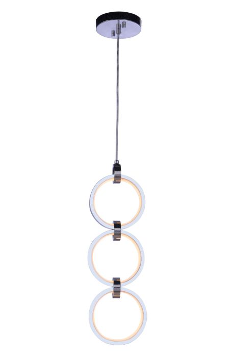 Context 3 Light LED Pendant in Chrome Pendant Craftmade