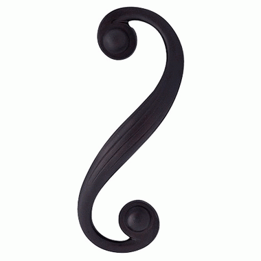 7 1/2 Inch Solid Brass Swirl Pull (Black Bronze Finish) COPPER MOUNTAIN HARDWARE