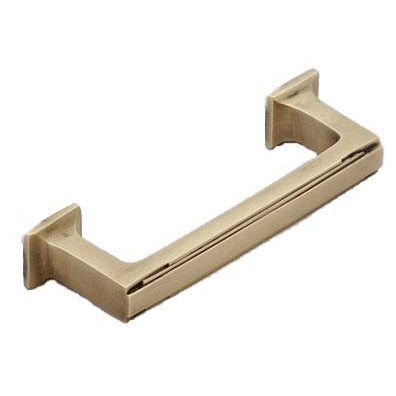 7 Inch Solid Brass Art Deco Skyscraper Pull (Antique Brass Finish) COPPER MOUNTAIN HARDWARE